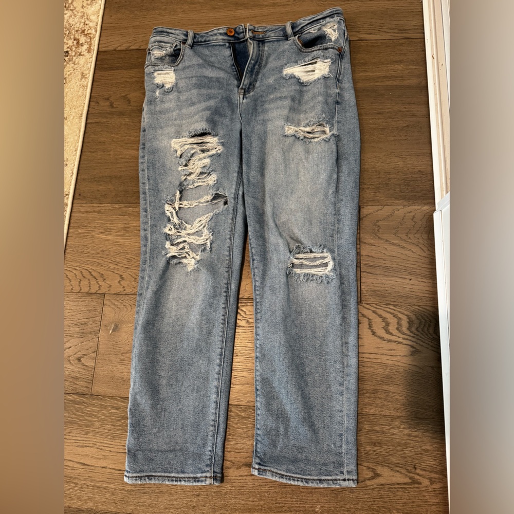 Light Blue Ripped Denim Jeans